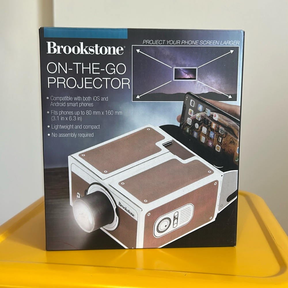 Brookstone On-The-Go Projector, Cell Phone Projector Apple Android